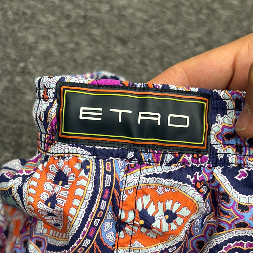 Etro Multicolor Paisley Swim Trunks - Picture 7 of 7